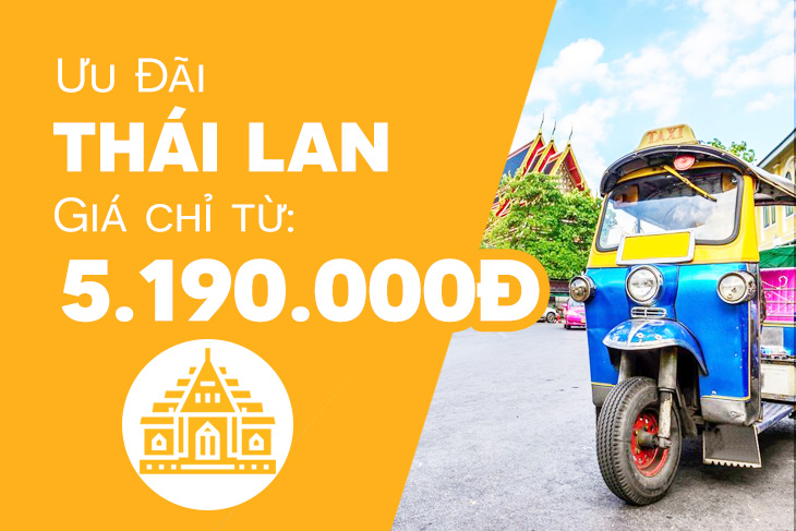 Du Lịch Thái Lan Siêu Tiết Kiệm: Hà Nội - Bangkok - Pattaya - Đảo Coral 5 Ngày Bay Thai Lion Air